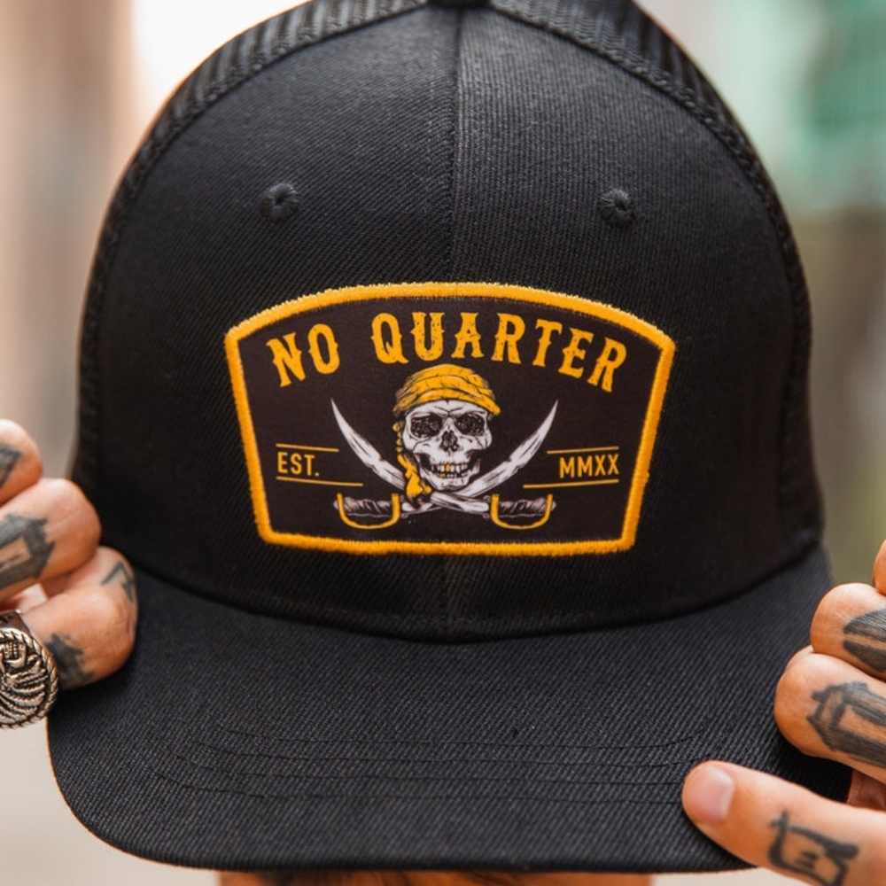 No Quarter Black "Trucker Style" hat